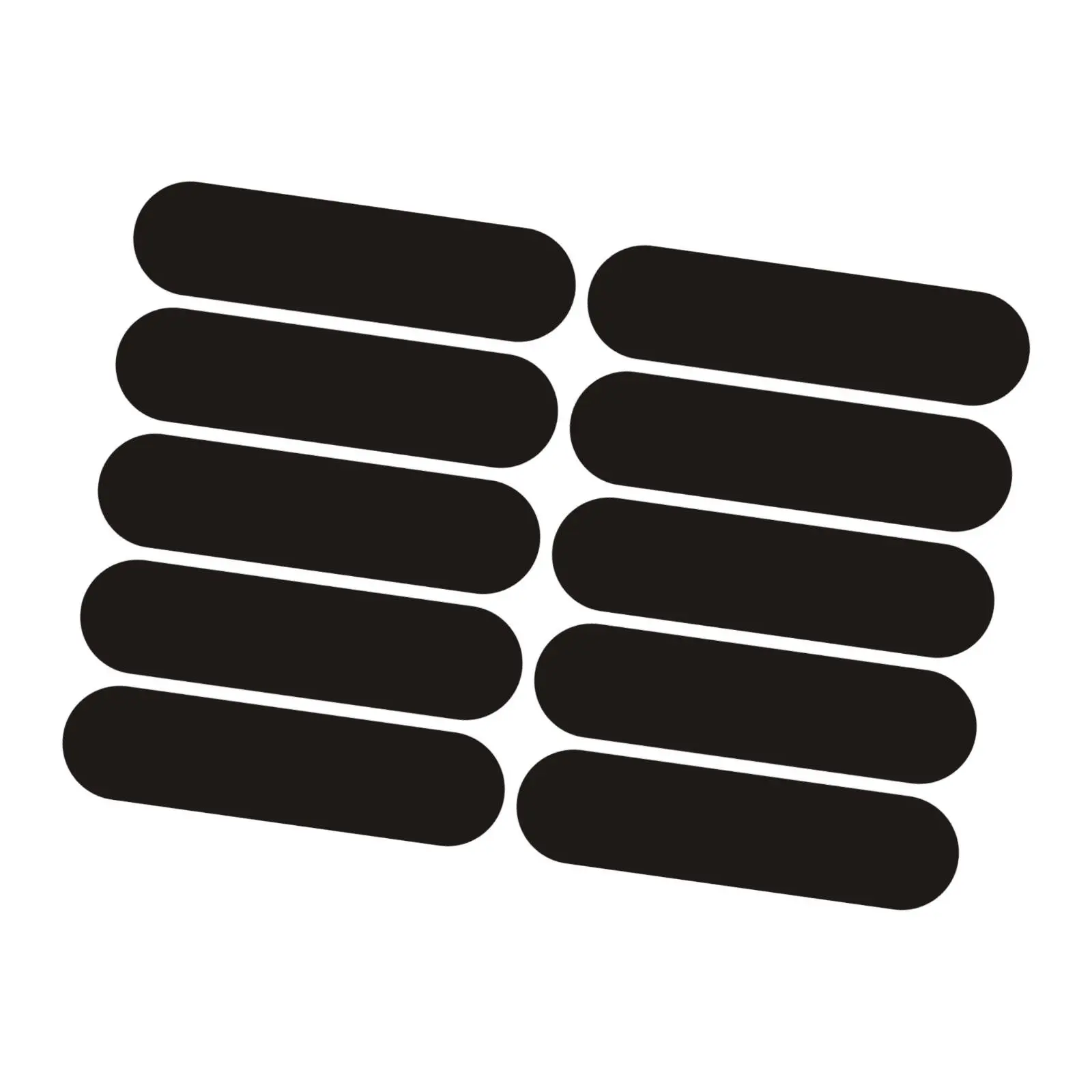 Reflective Stickers for Motorcycle Helmets, Bicycle, Skateboard, Night Vision, 7x1.8cm, 10 Pieces, High Visibility Safety Decals