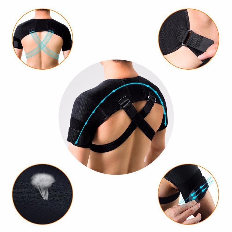 Unisex Adjustable Sports Shoulder Brace Breathable Shoulder Support Suitable for Basketball Volleyball Badminton