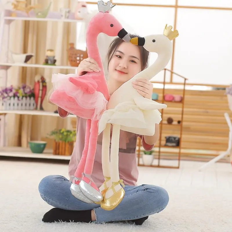 2026 new hot item 1PC 35cm Cute Ballet Swan Plush with Crown - Stuffed Soft Animal Doll, Baby Kids Appease Gift for Girls (Toys & Hobbies, Classic & Novelty Toys)
