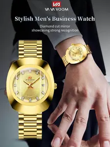 Men's Quartz Watch, Waterproof Analog Round Face, Casual Style, Silver Color Alloy Band, Business & Sports, Couple Watch, Casual Fashion Watch