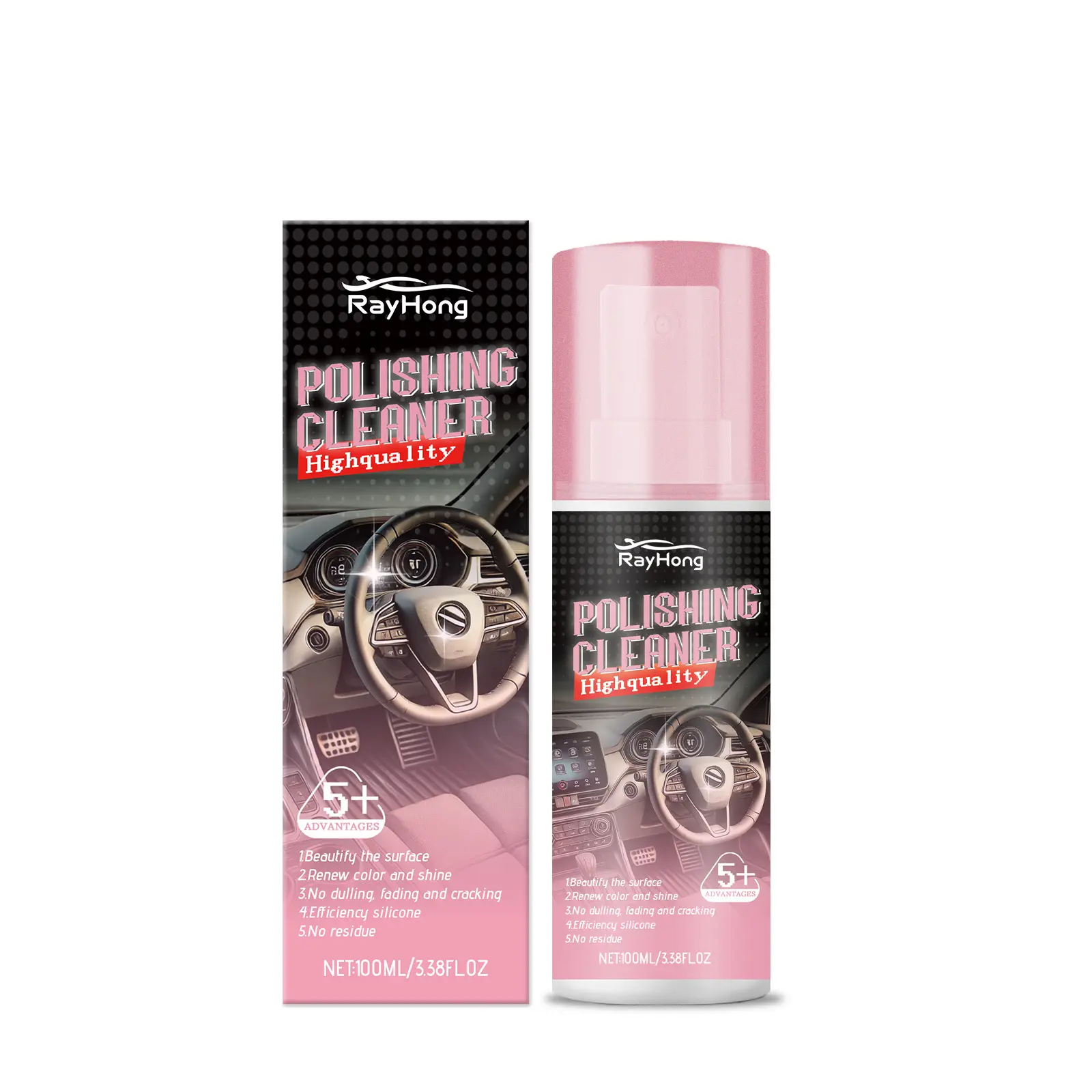 Automobile interior polish - Automotive leather interior maintenance, cleaning, care, polishing and refurbishing agent