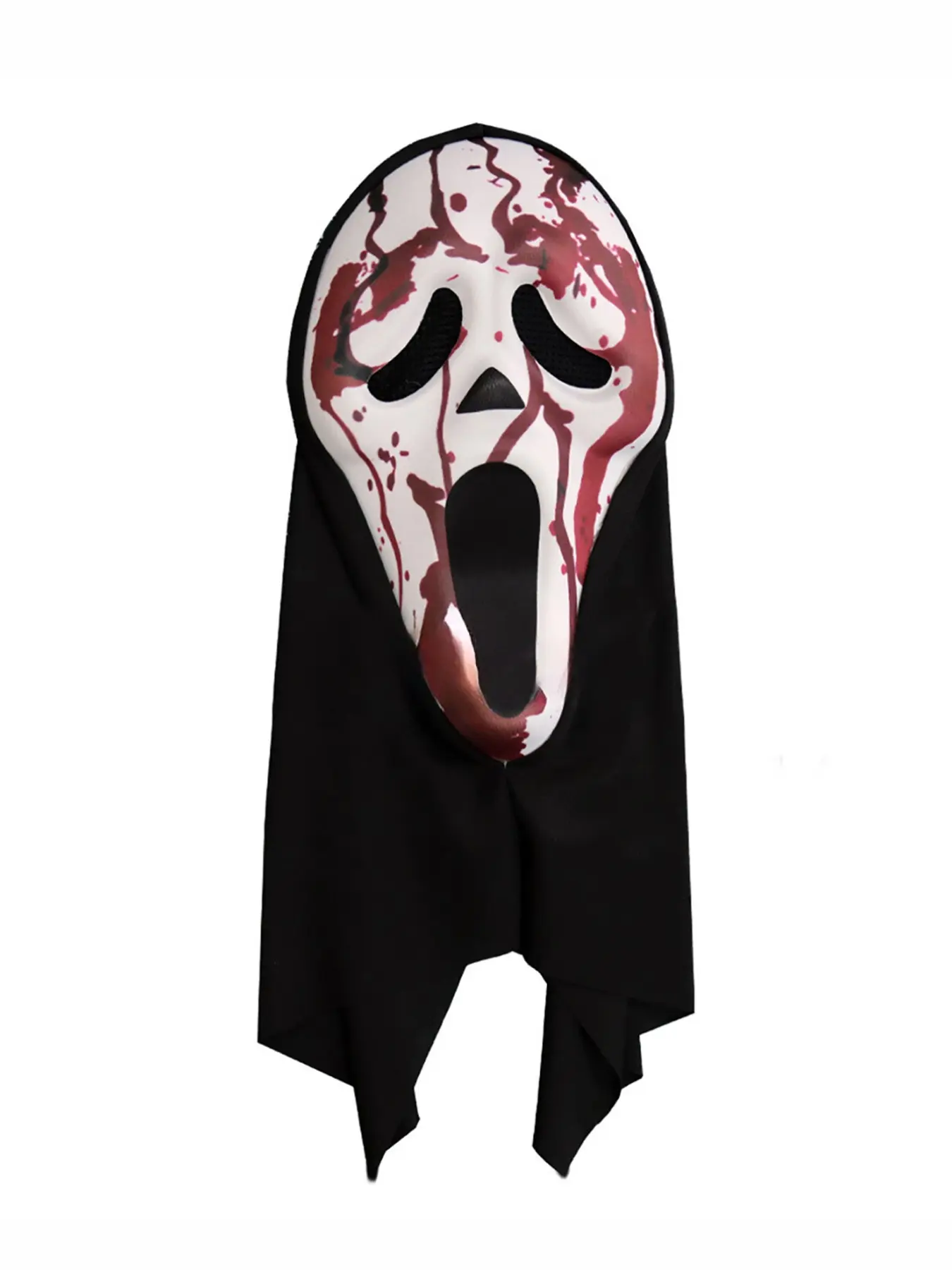 Vintage Horror Mask, Soft Latex Material, Breathable Eye Holes, Halloween Party, Escape Room, Haunted House Costume, Adult Use