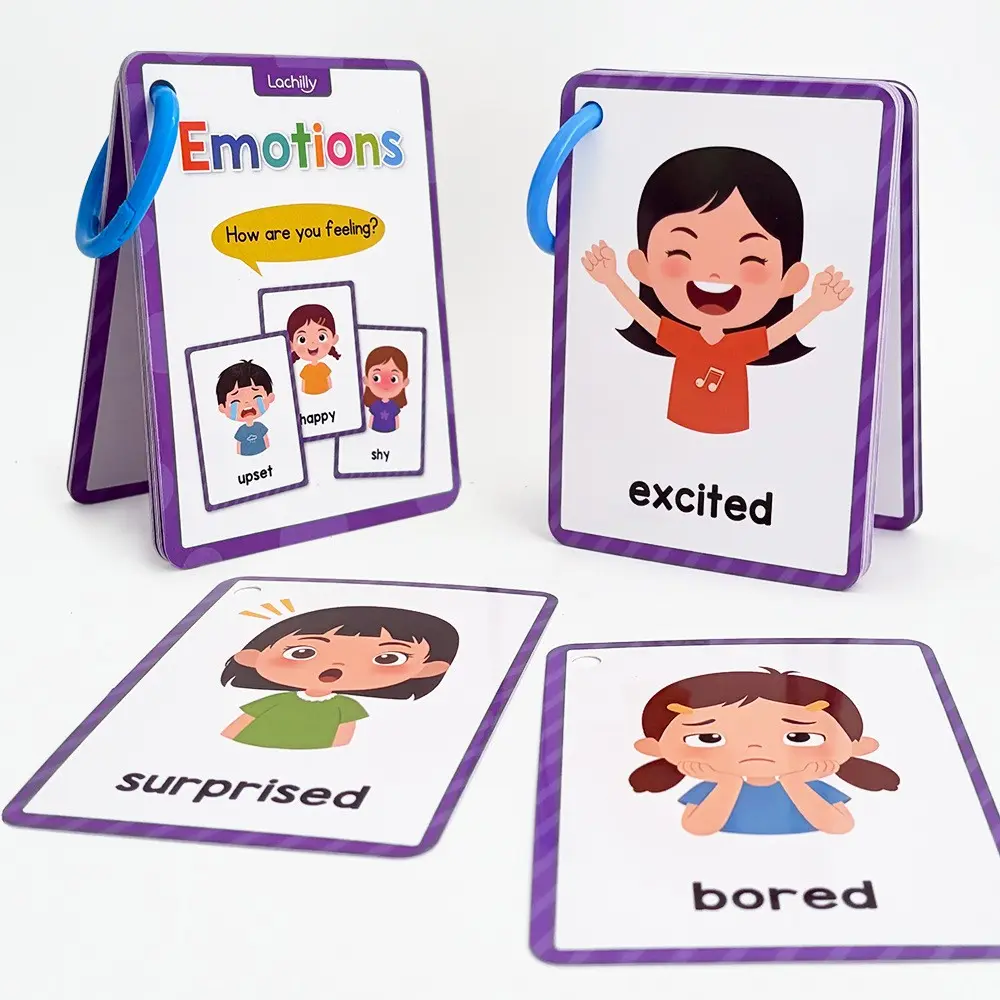 Children Emotion Recognition Flash Cards, Emotion Word Cards, Educational Toy Learning Cards, Cognitive Development Tools, Preschool Learning Tool