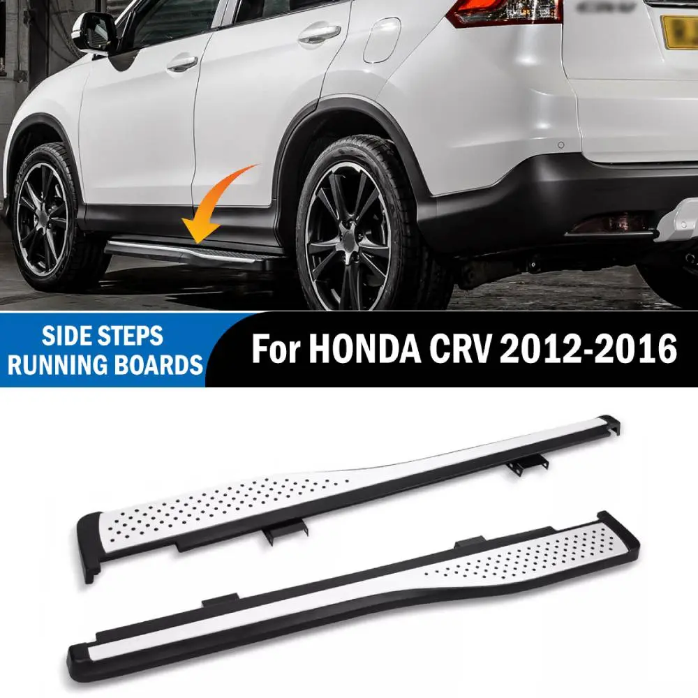 Abs Alloy Running Boards for Honda CRV 2012-2016 Models - Anti-Slipping Side Steps Nerf Bars, 350lb Max Load Entry Aid Auto Body Frame Accessories