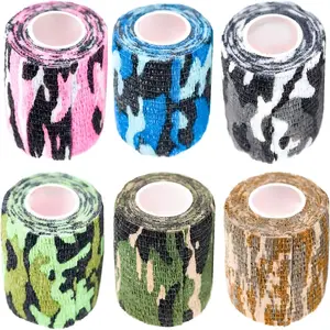 Colorful Self-Adhesive Elastic Wrap Band, Multi-Purpose Camping Tie Storage Tape, Luggage Binding Strap, Garden Plant Support Tape, Outdoor Sports Wrap Band