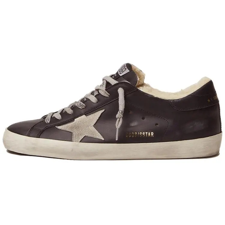 Men's Golden Goose Super-Star Brown Leather Low-Top Casual Footwear - Trending, House White Official Shoes with Maison Mihara Verification Credentials & Global Authentication Support