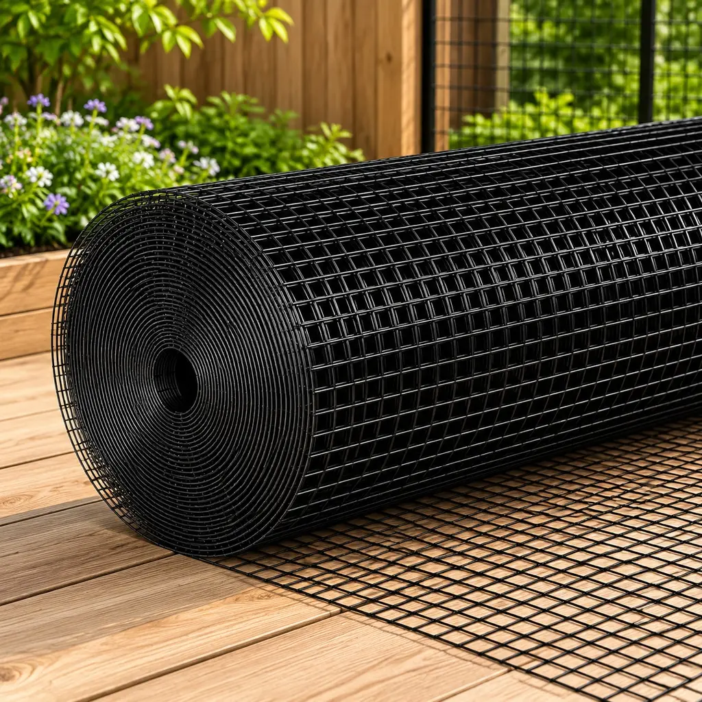 ARCH 36 Inch x 50 Foot Black Iron 1/2 Inch Welded Wire Mesh Roll, Hardware Cloth for Chicken Coop, Garden Fencing, Poultry Enclosure, Rabbit Cage, Snake Barrier, Gutter Guard, Home Renovation, Durable Corrosion Resistant Metal Netting