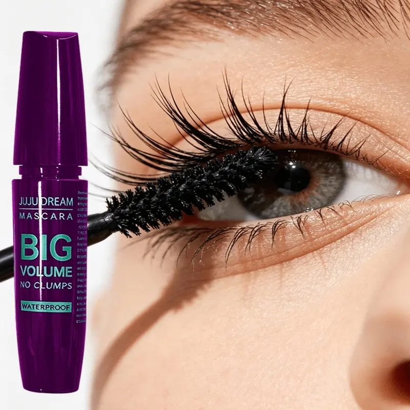 Big Volume Waterproof Mascara, thick lengthening formula builds dramatic fluffy full lashes instantly. Precision spiral brush coats every single lash evenly with zero clumps, no spider leg effect. Long-lasting waterproof & sweat-proof formula resists tear