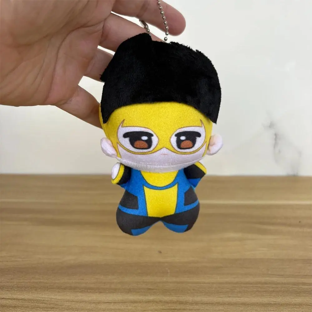 Cool 10cm Cute Anime Invincible Character Hero Mark Grayson Plush Toys Bag Keychain Stuffed Plushie Doll Hanging Pendant Decor
