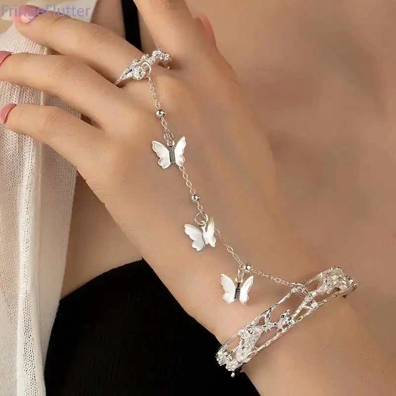 FringeFlutter 2026 New Luxury Women's Butterfly Earrings Cuffs, Hypoallergenic 316 Stainless Steel, Synthetic Zirconia Exquisite Sports & Outdoor Protective Gear Jewelry Gift