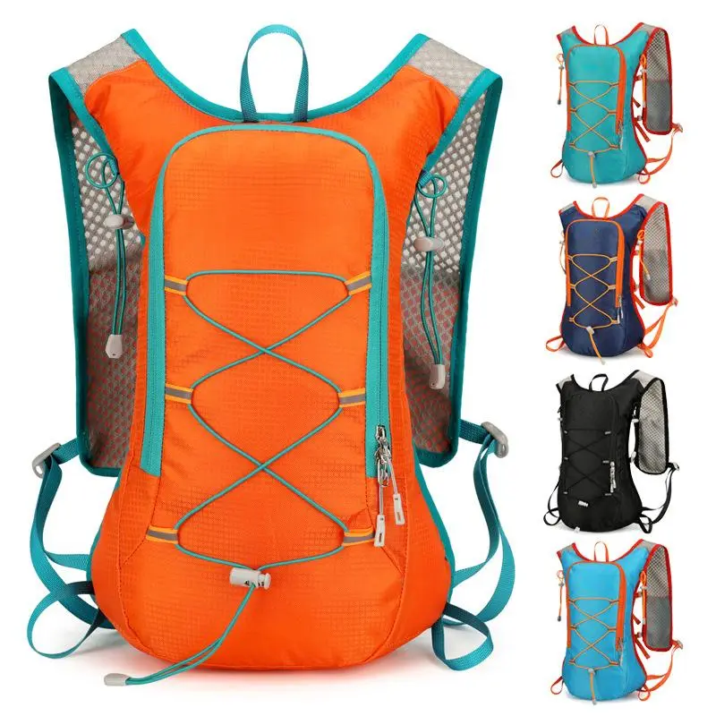 Men Women Ultralight Hiking Backpack with Built-in Water Bladder Pocket, Water-Resistant Outdoor Mountaineering Daypack, Lightweight Multi-Pocket Bag for Day Hikes, Camping, Fitness, Travel & Daily Commute