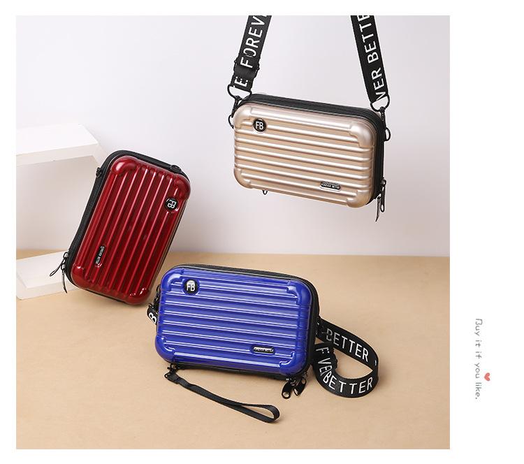 Fashion Mini Suitcase Shape Bag, Crossbody Shoulder Handbag for Women