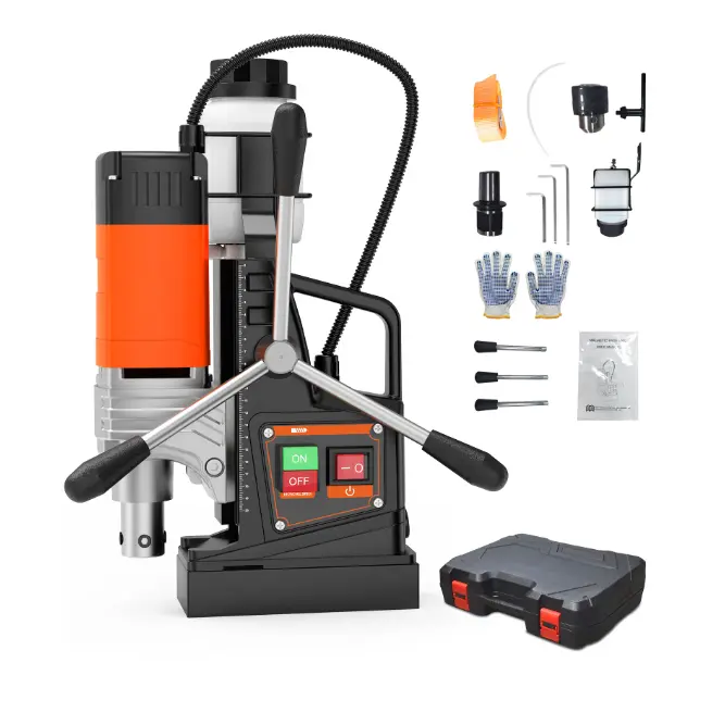 Magnetic Drill, 1650W 1.57" Boring Diameter, 2922Lbf Power Portable Mag Drill, 810 PRM, Electric Drilling Machine for Metal Surface, Industrial and Home Improvement