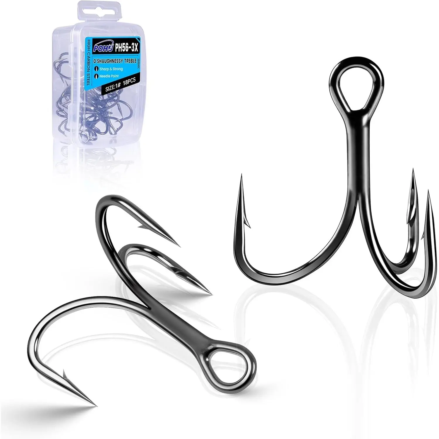 Treble Fishing Hooks,4X  O'Shaughnessy Triple Hooks for Lures