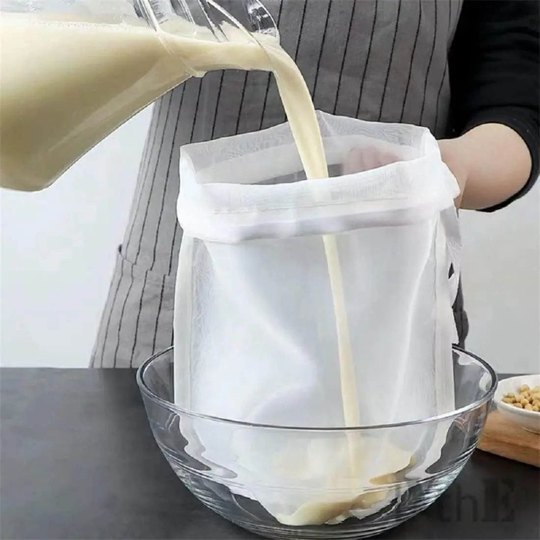 Food Grade Soy Milk Filter Bags, 200 Micron 20*30CM Fine Mesh Bag Milk Filter Bag All Purpose Food Strainer Nylon Cheesecloth New model
