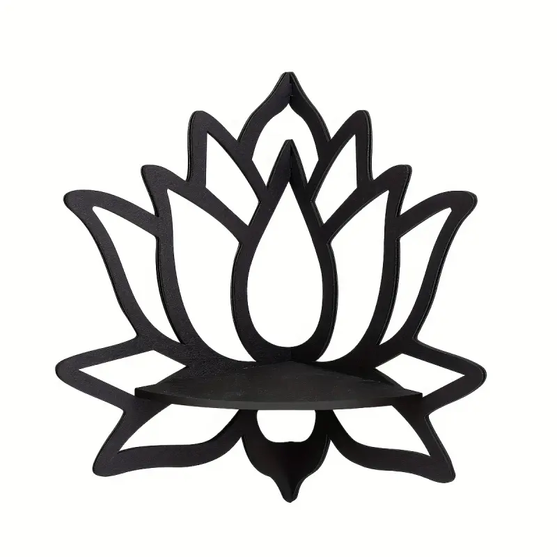 1 Creative Lotus Wall Corner Cabinet | Art Deco Style, Matte Finish, Wall Hanging, Suitable for Home Decor And Wall Decoration, Made of PS