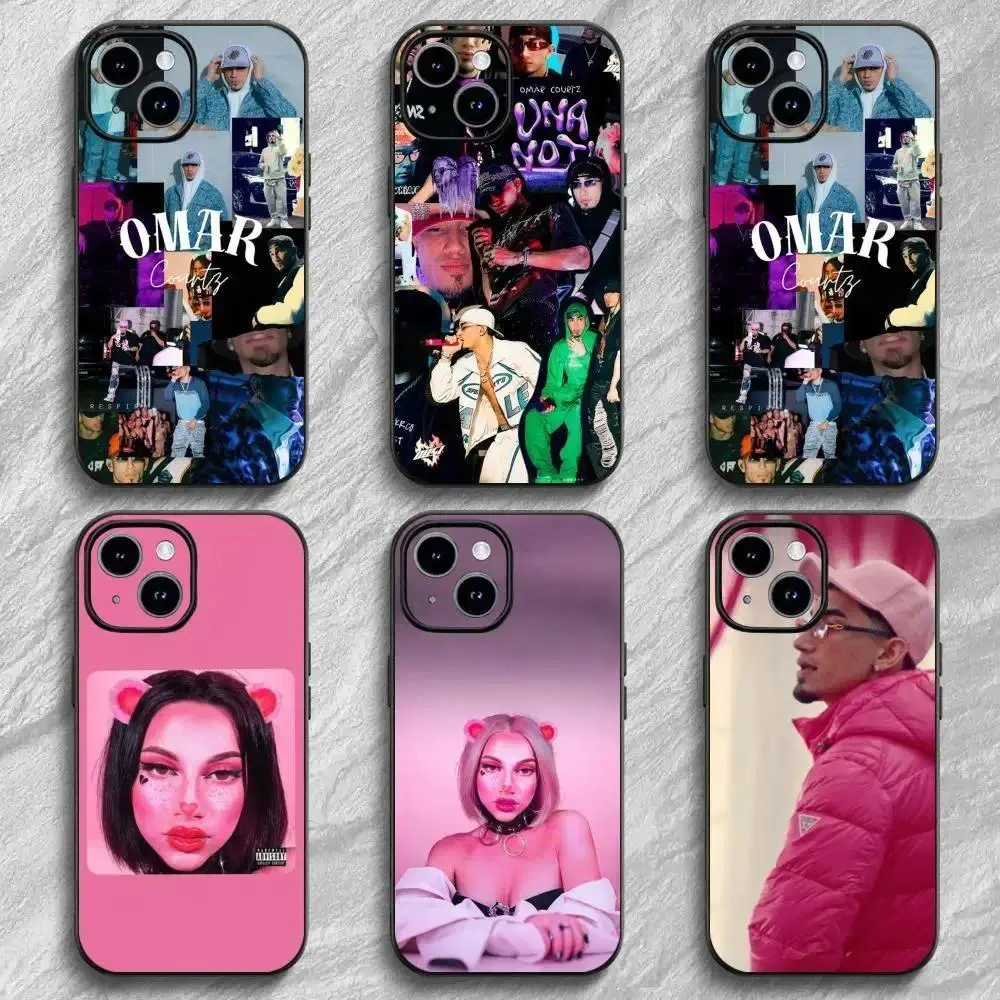 O-Omar Courtz PRIMERA MUSA Phone Case Black Frosted Soft TPU Protective Cover For iPhone 11 12 13 14 15 16 17 Pro Max/Plus & Samsung Galaxy S22-S26