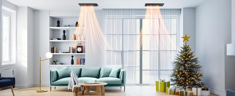 1/2-Pack Register Booster Fan for 4" x 10" Register Holes with Remote Control and Thermostat, 10-Speeds AC Vent Booster - Improves Heating&Cooling Airflow, Quiet Air Duct Fan for Wall