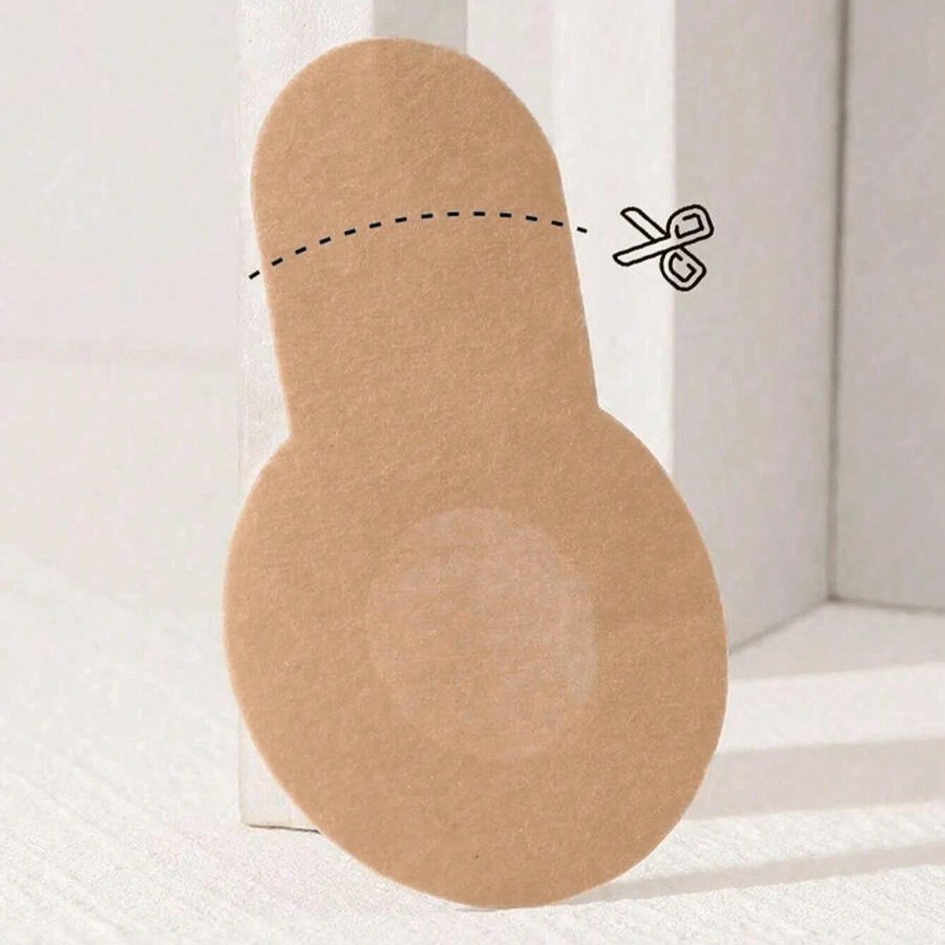 5 Pairs 8cm Disposable Breast Lift Tape, Seamless Push-Up Bra, Invisible Backless Bra, Anti-Slip Design, Ideal for Large Breasts