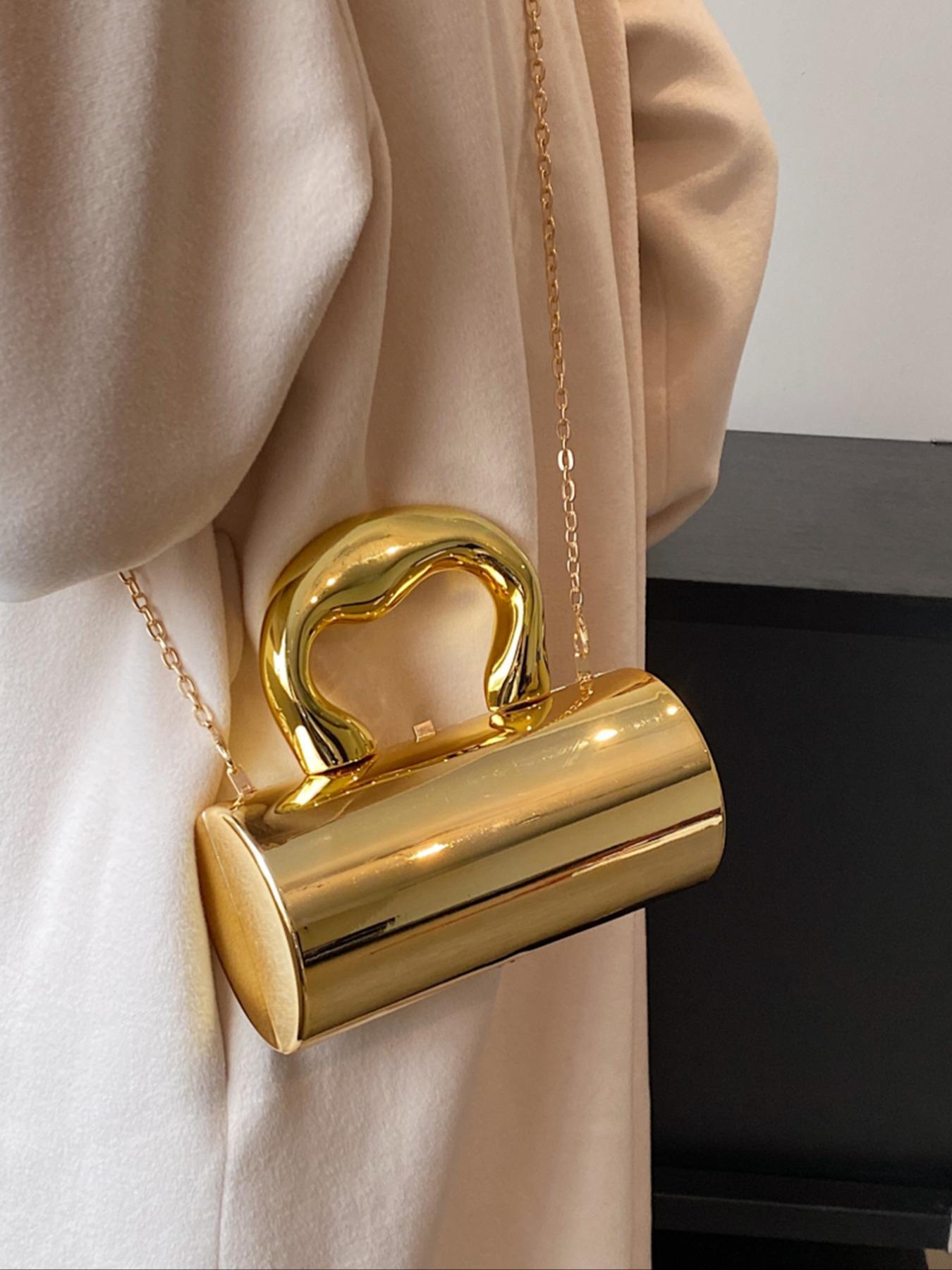 Women's Elegant Chain Strap Handbag, Exquisite Trendy Metallic-look Handbag, Fashionable Handbag for Daily Use, Daily Commuting Bag, Fashionable Evening Bag, Stylish Versatile Bag, Fashion Purses