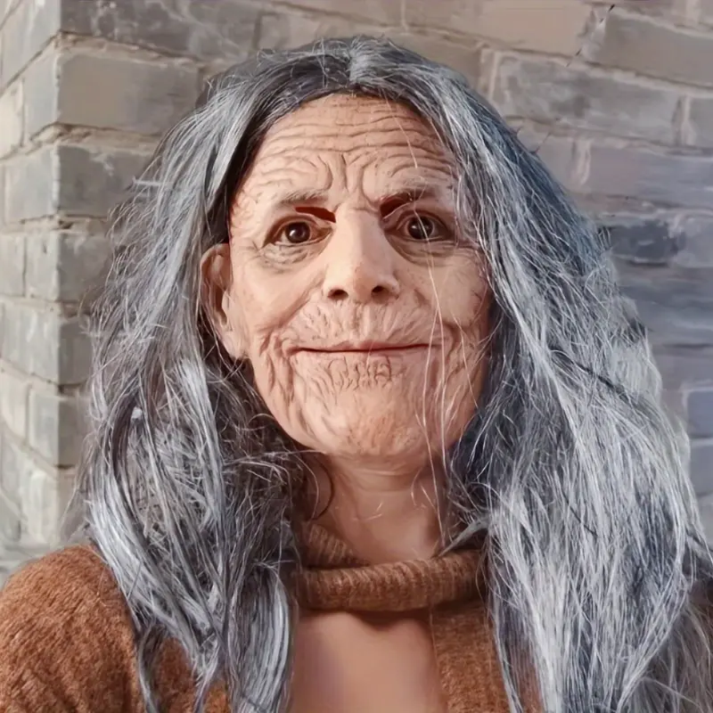 1pc Realistic Latex Mask, Hand Washable, Handmade, Stylish Design, Made of Natural Latex, Ideal for Role-play, Cosplay, Halloween Costumes and Party Accessories with Exquisite Craftsmanship