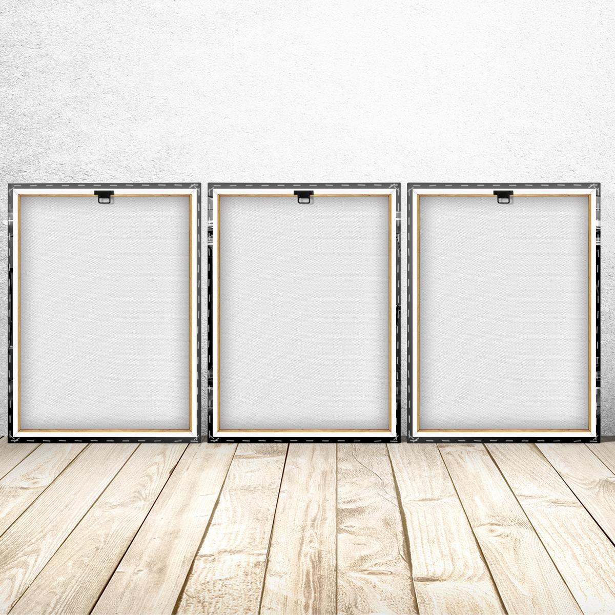 Fashion Car Pattern Canvas Painting with Frame, 3 Counts/set Modern Art Design Wall Art, Wall Decor for Home Interior Living Room Bedroom Office