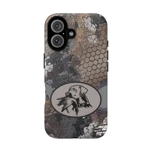 Retro Duck Hunting Camouflage Magnetic Wireless Charging Casing for iPhone 17/16/15/14/13/12 Pro Max/Plus/Mini, Labrador Retriever Waterfowl Designer Smartphone Cellphone Accessory