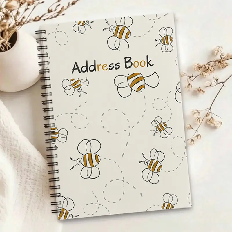 1pc Cute Bee Themed Address Book, Portable Pocket Notebook for Daily Contact Information Management, Stylish Fresh Style Journal for Recording Addresses and Phones, Ideal for Students and Office Workers Women's clothing