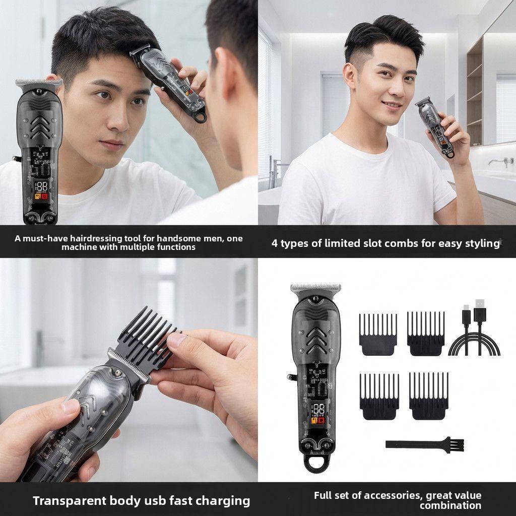 Silent hair clipper for hair salons, professional hair cutting machine, electric hair trimmer for barbershops