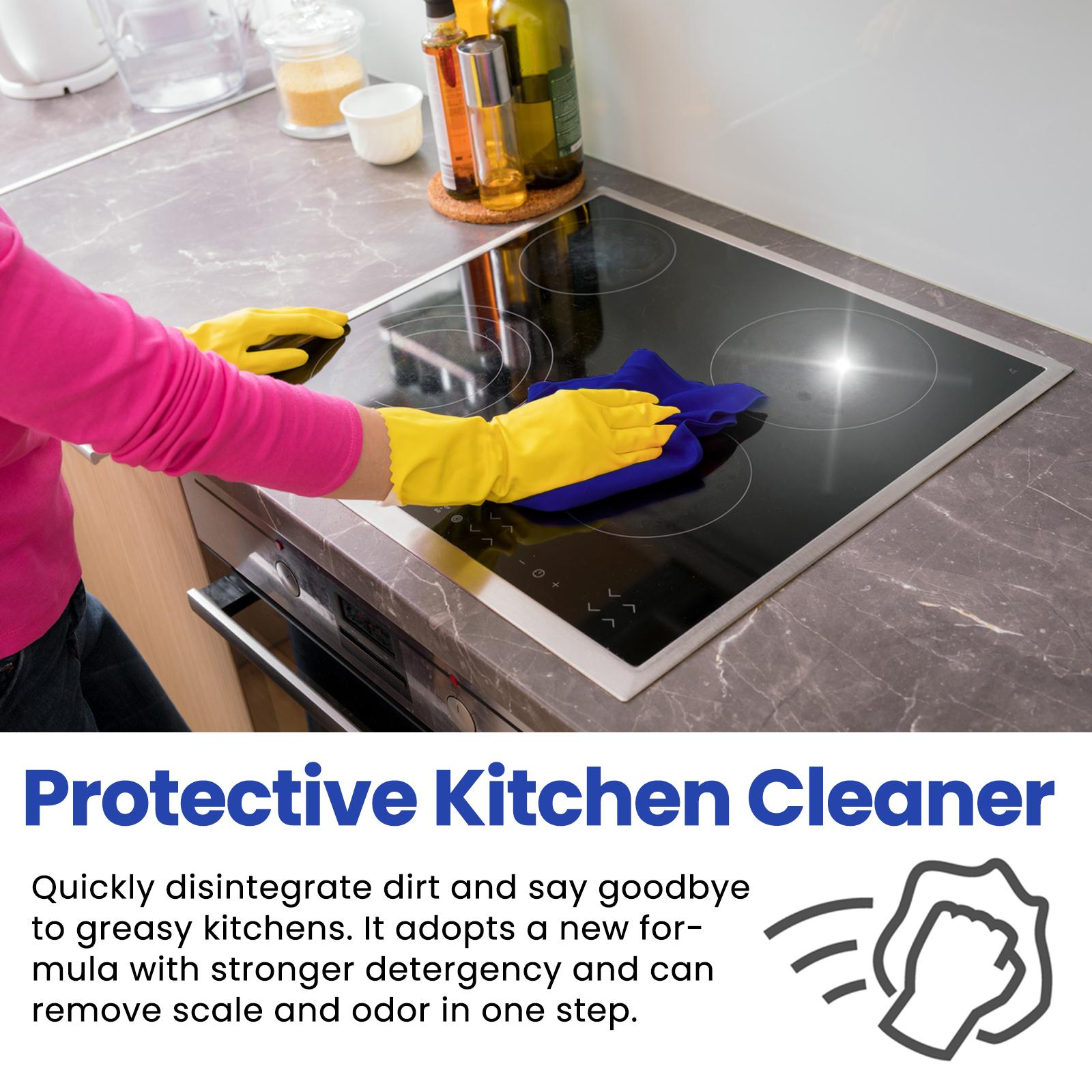 Jue Fish Protective Kitchen Cleaner, Range Hood Kitchenware Heavy Oil Cleaning Strong Decontamination