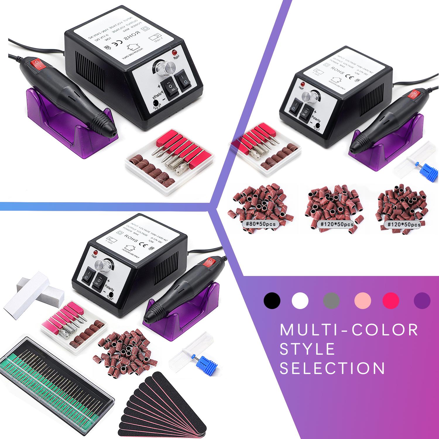 20000RPM Electric Nail Machine Desktop Equipment With 6pcs Milling Cutters Bits Set Gel Cuticle Armor Removal Pedicure Manicure Tool Professional Electric Nail Drill Milling Machine For Manicure Pedicure Files Tools Kit Nail Polishe