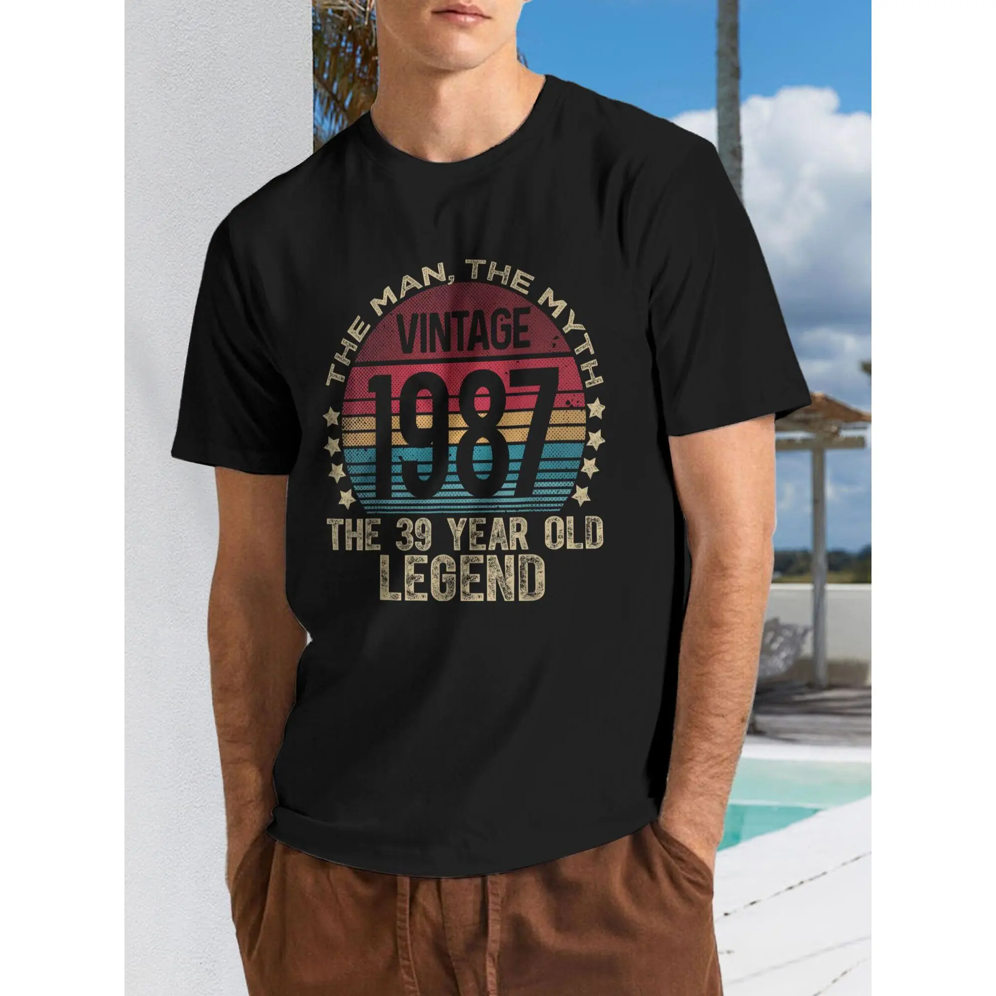 39 Year Old Gifts Vintage 1987 Limited Edition 39th Birthday Style 3 T-Shirt - Graphic Shirts for Men, Male Tshirt, Graphic T Shirts, Vintage Graphic Tee Men