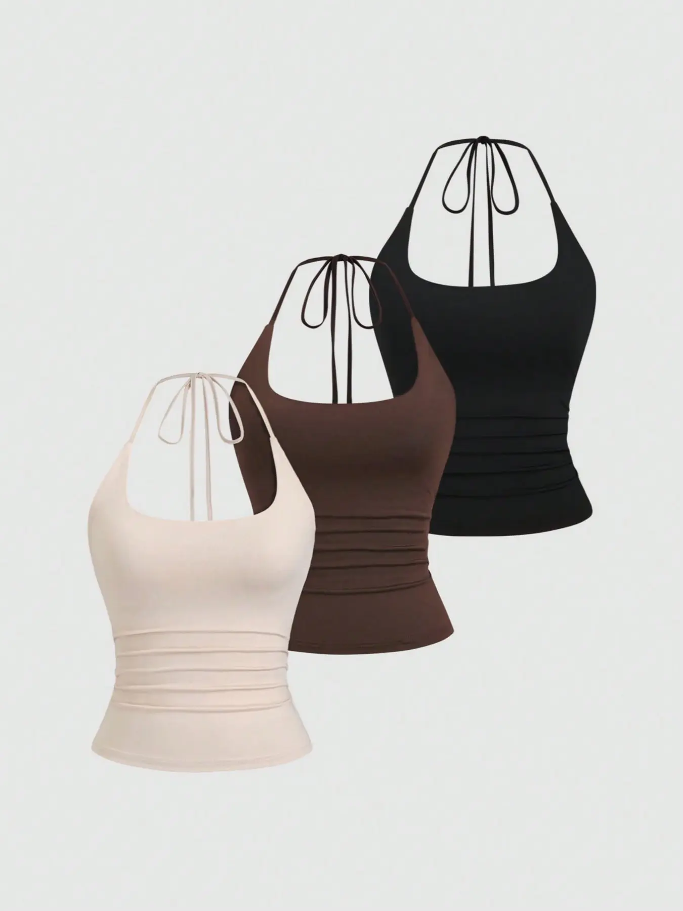 Women's Casual Slim-Fit Breathable Halter Tank Top, Minimalist Fashion Summer Sleeveless Shirt, Comfortable Trendy Choice for Women