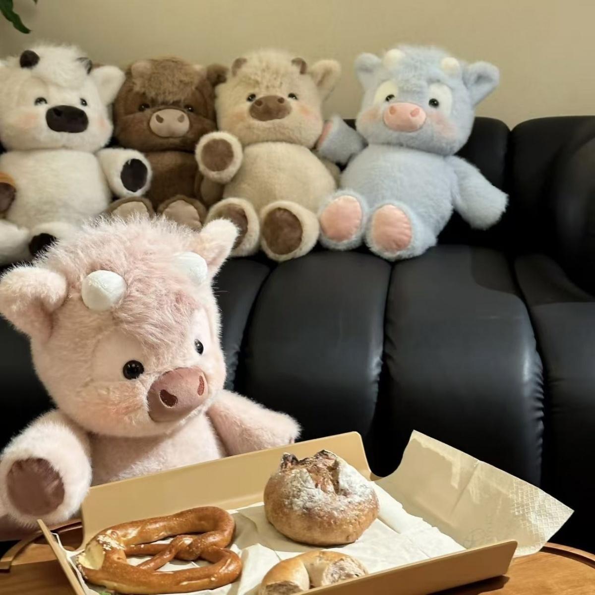 Fashionable Highland Cow Plush Toy Cute Doll Soft Pillow