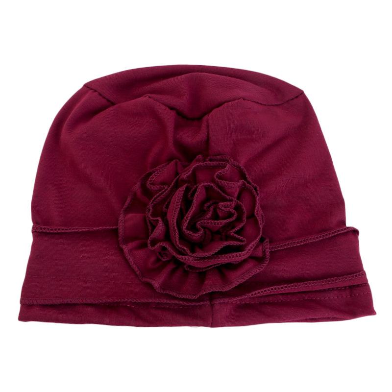 Cotton Floral Turban Hat, Stretch Beanie, Maternity & Chemo Cap