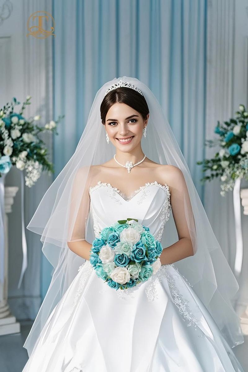 Artificial , 25 count Real Looking Teal Green Rose  Roses w/Stem for DIY Wedding Bouquets Centerpieces Arrangements Party  Shower  Decorations