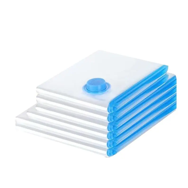 Thickened vacuum transparent compression bag blue edge quilt clothes quilt storage bag travel storage bag moving