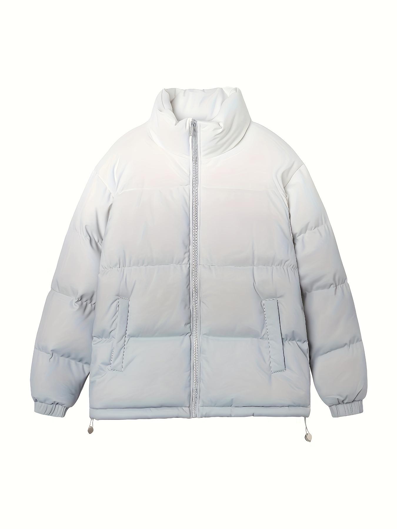 Men'S Gradient Hooded Jacket, Loose Warm Trend Long-Sleeved Collar Jacket, Winter Gifts