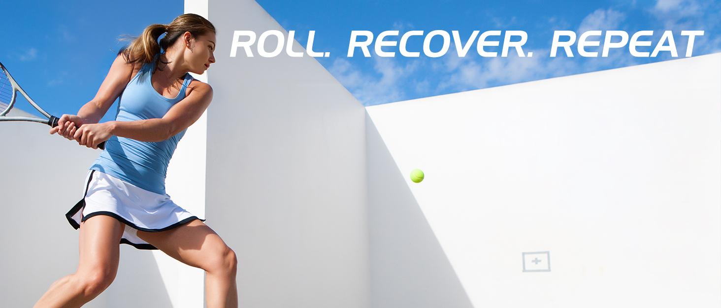 Muscle Roller Massage Roller Stick- Deep Tissue Fascia Blaster for Myofascial Pain Relief, Lymphatic Drainage & Body Sculpting, Handheld Physical Therapy & Recovery Tool (Purple Black-18 inch)