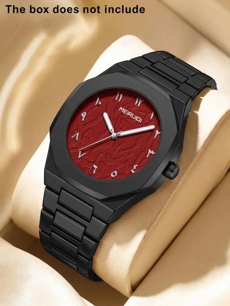 Men's All- Silicone Quartz Watch with Unique Texture, Skin-Friendly and Stimulus-Free Design, Elegant Gift Box Included