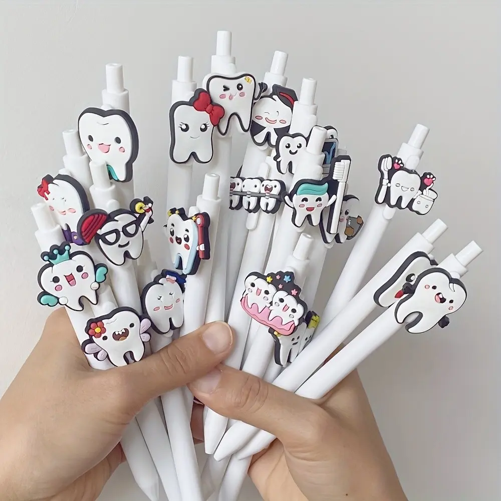 15/25pcs Retractable Dental Pen Set, Ink Pens, Perfect Gift for Dentists and Dental Assistants, Office, School, Home Stationery