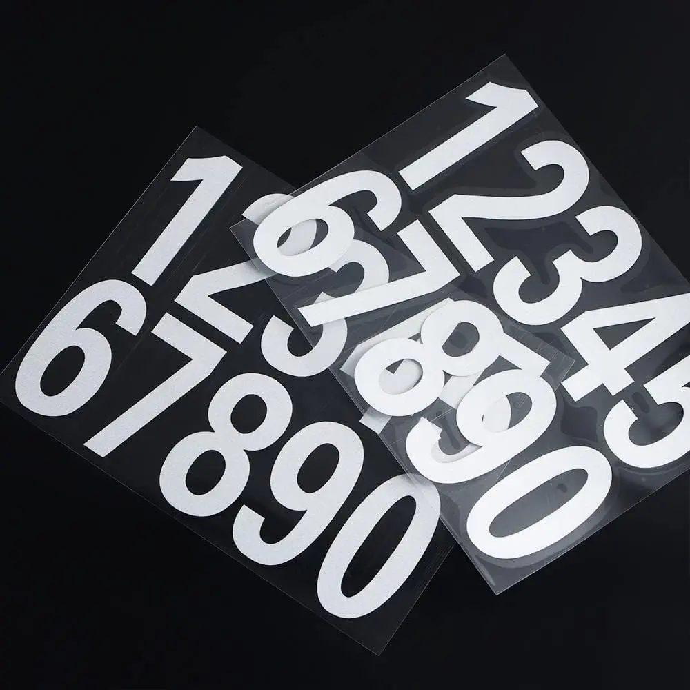 40 count White Pieces Reflective Mailbox Number Sticker Decal Adhesive Reflective Address Numbers Number 0-9 for Window, Signs, Door, , Mailbox Accessories and Hardware, Mailbox Numbers (1inch)