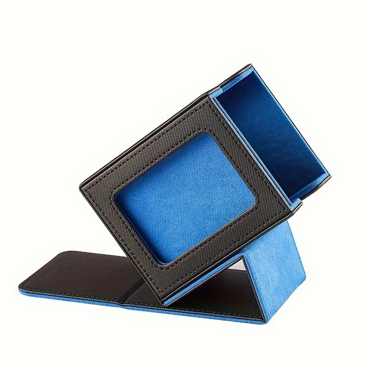 Windowed card box - PU leather vertical insert game card box - Pokémon game card storage box - Pokémon card storage box