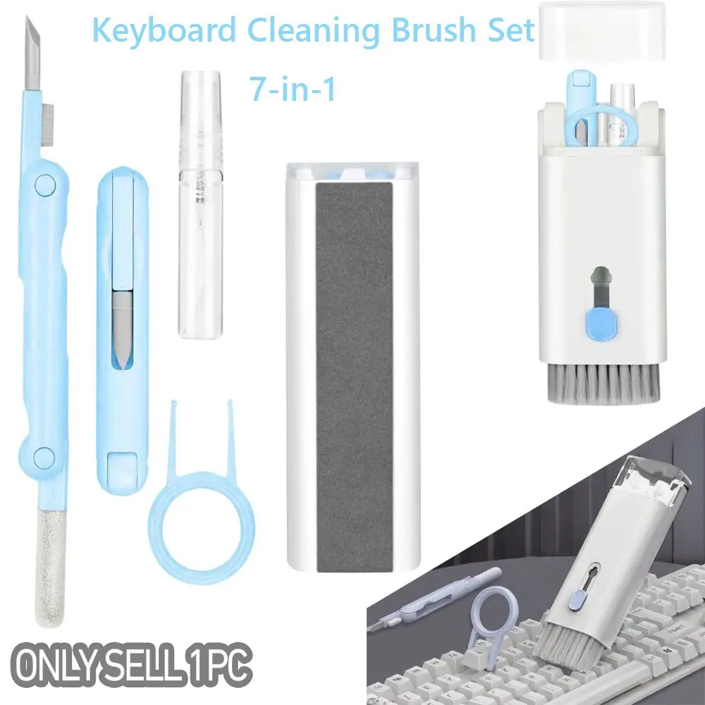 7-In-1 Electronic Cleaning Kit, Keyboard Cleaner, Laptop Screen Cleaner, Earbud Cleaner, Phone, Lego, Camera Lens Cleaner