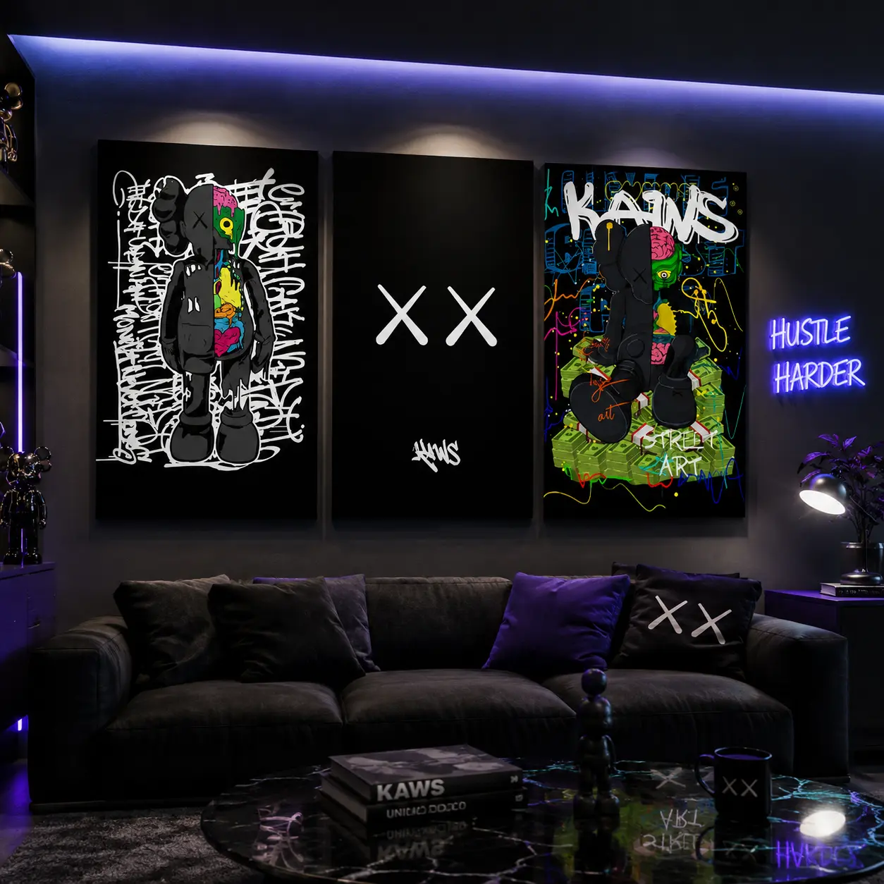 Urban Graffiti Canvas Poster |   Street Art Wall Prints for Bedroom, Dorm & Living Room