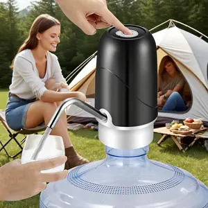 Portable Electric Water Bottle Pump, 1 Count USB Rechargeable 5 Gallon Water Bottle Pump, Household Kitchen Water Dispenser Faucet, Drinking Utensils for Home Office, Beverage Dispenser