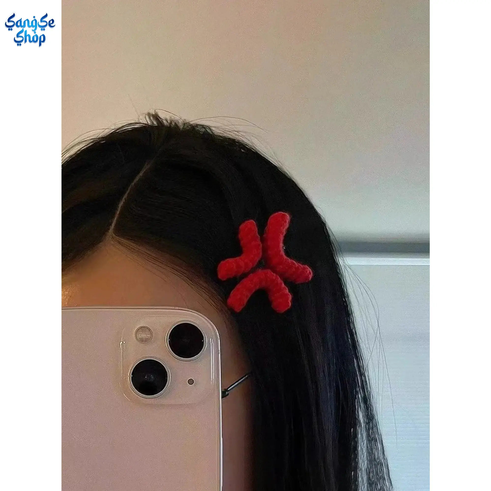 Cute Plush Angry Face Hair Clip for Women & Girls, Kawaii Hair Claw Clip for Thick Hair, Soft Fashion Hair Accessory for Daily Wear
