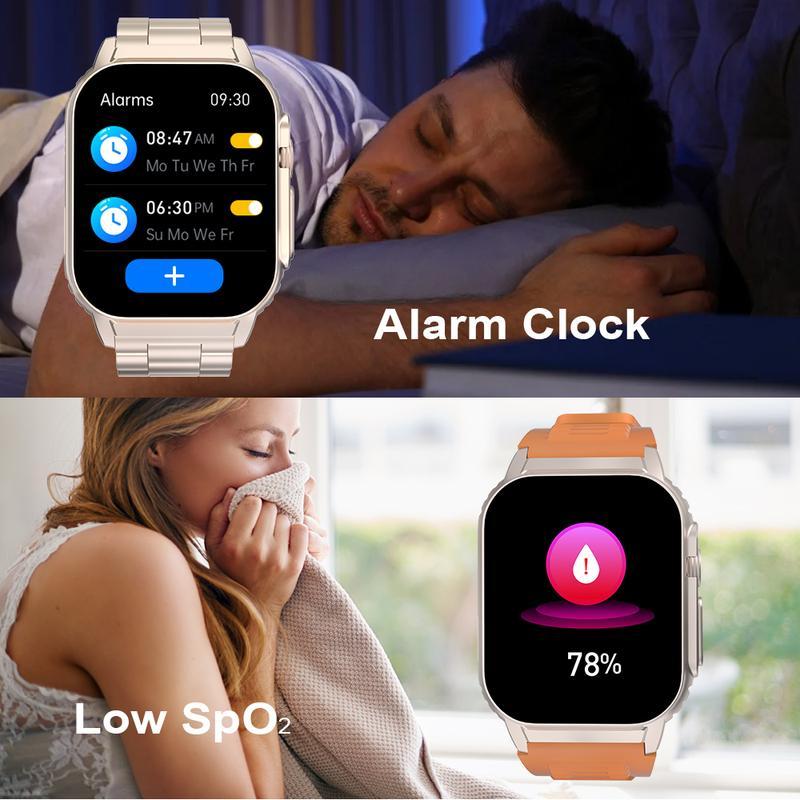 New Smartwatch with Dual Straps  2.02 HD Display, Bluetooth Calling, Outdoor Fitness & Health Tracking, Smart Wear for Men & Women Bluetooth calling outdoor watch Rugged smart watch