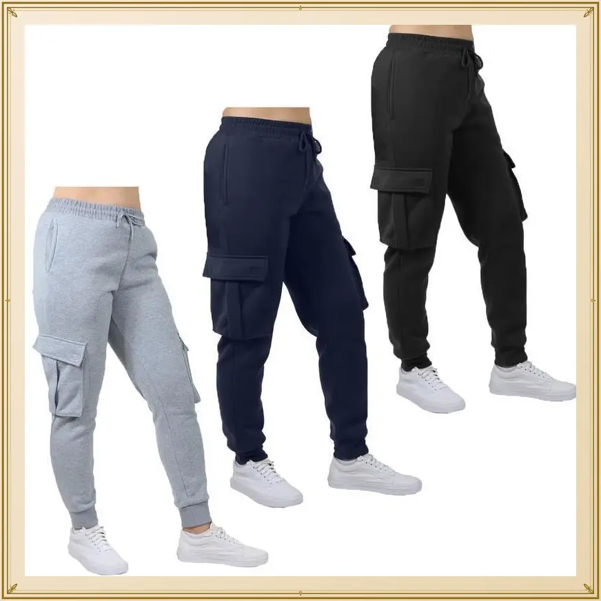 Women's Fleece Lined Cargo Jogger Sweatpants (S-XL)