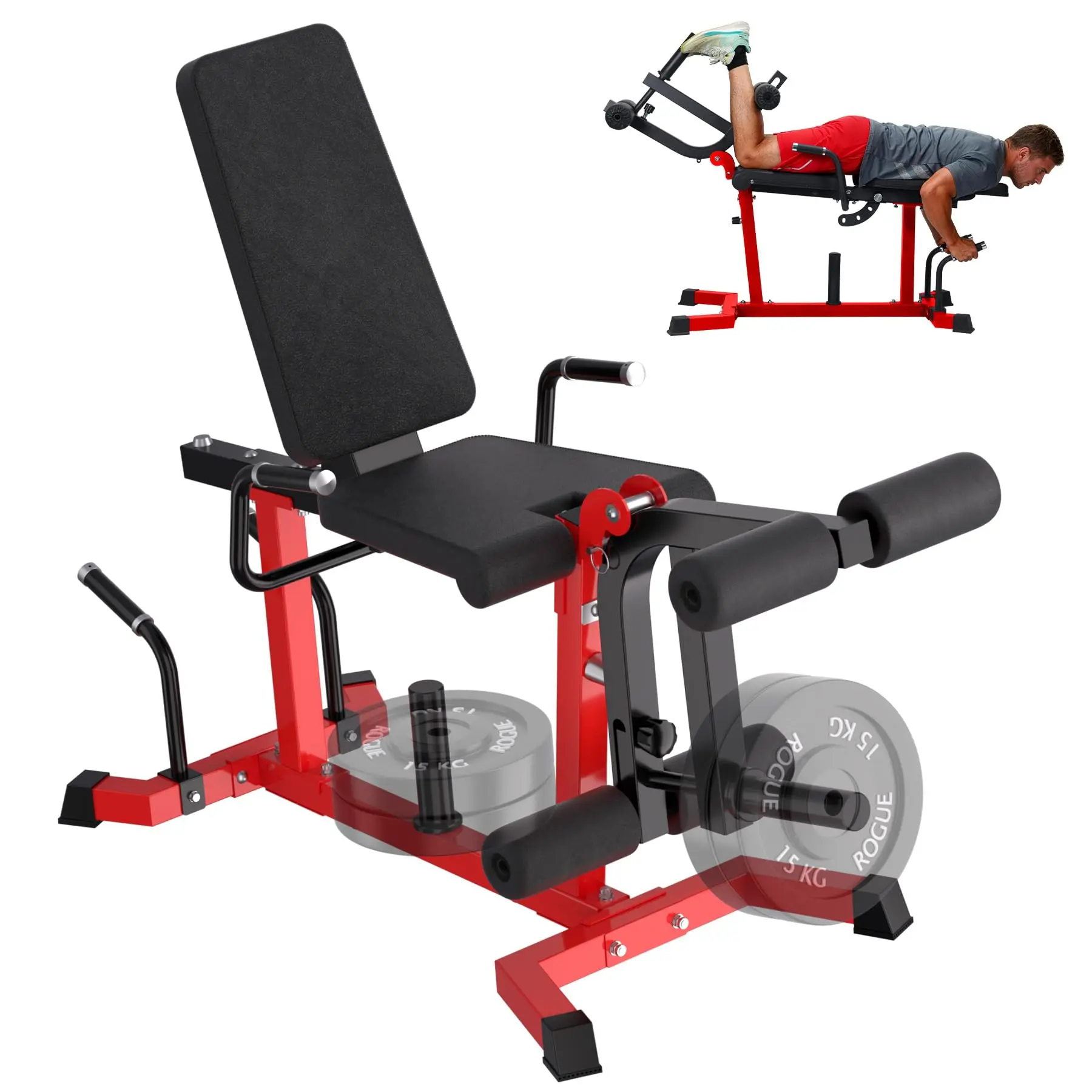 Adjustable Seated Leg Extension & Wave Machine – Full Lower Body Strength Trainer, Reverse Hyper & Back Extension Compatible